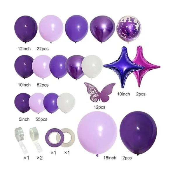 PERPAOL Kit de guirnalda de globos de color morado con_2