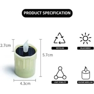 Lámpara de vela sin llama lámpara de vela solar_2