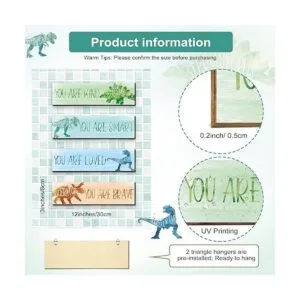 4 piezas de decoración de pared de dinosaurio recuerdos_2