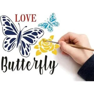 Juego de 9 plantillas de herramientas de pintura de_5