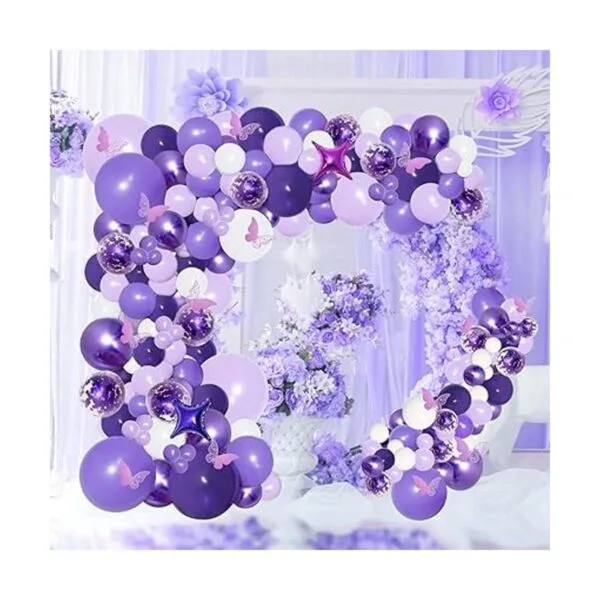 PERPAOL Kit de guirnalda de globos de color morado con_3