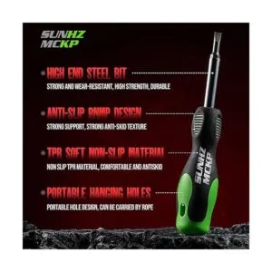 SUNHZMCKP Destornillador portátil multiusos 8 en 1_4