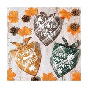 Paquete de 3 bandanas para perros de Acción de Gracias_7