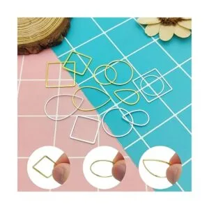 120 piezas de aretes de aro para hacer joyas de 3 formas_7