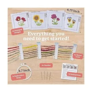 Kits de punto de cruz para principiantes tema de flores_2