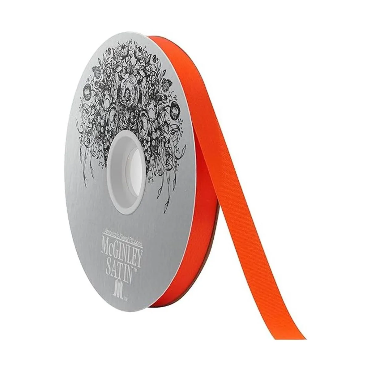 McGinley Mills 916 W cinta de raso acetato naranja_1