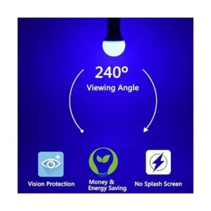 Bombilla LED azul 9 W equivalente a 60 W bombilla azul_4