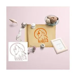 9 plantillas de pintura plantilla de animales de lobo_5