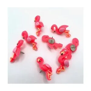 25 piezas de pasadores de flamenco rosa lindo chincheta_7