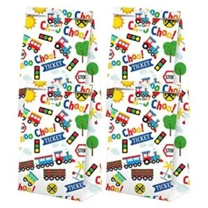 Bolsas de dulces con calcomanías para tren de fiesta_1