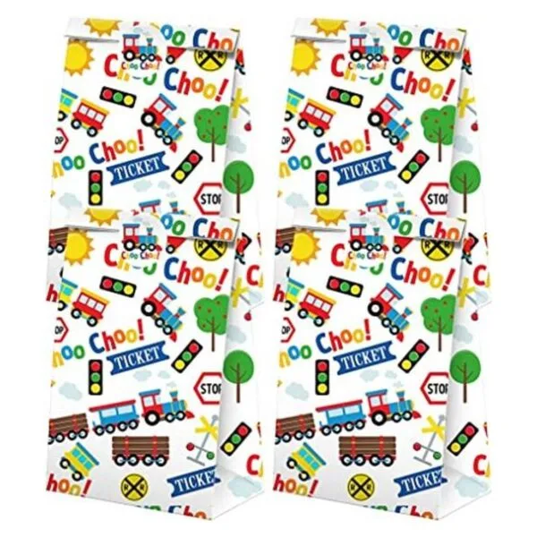 Bolsas de dulces con calcomanías para tren de fiesta_1