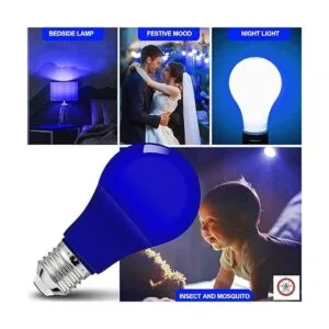 Bombilla LED azul 9 W equivalente a 60 W bombilla azul_3