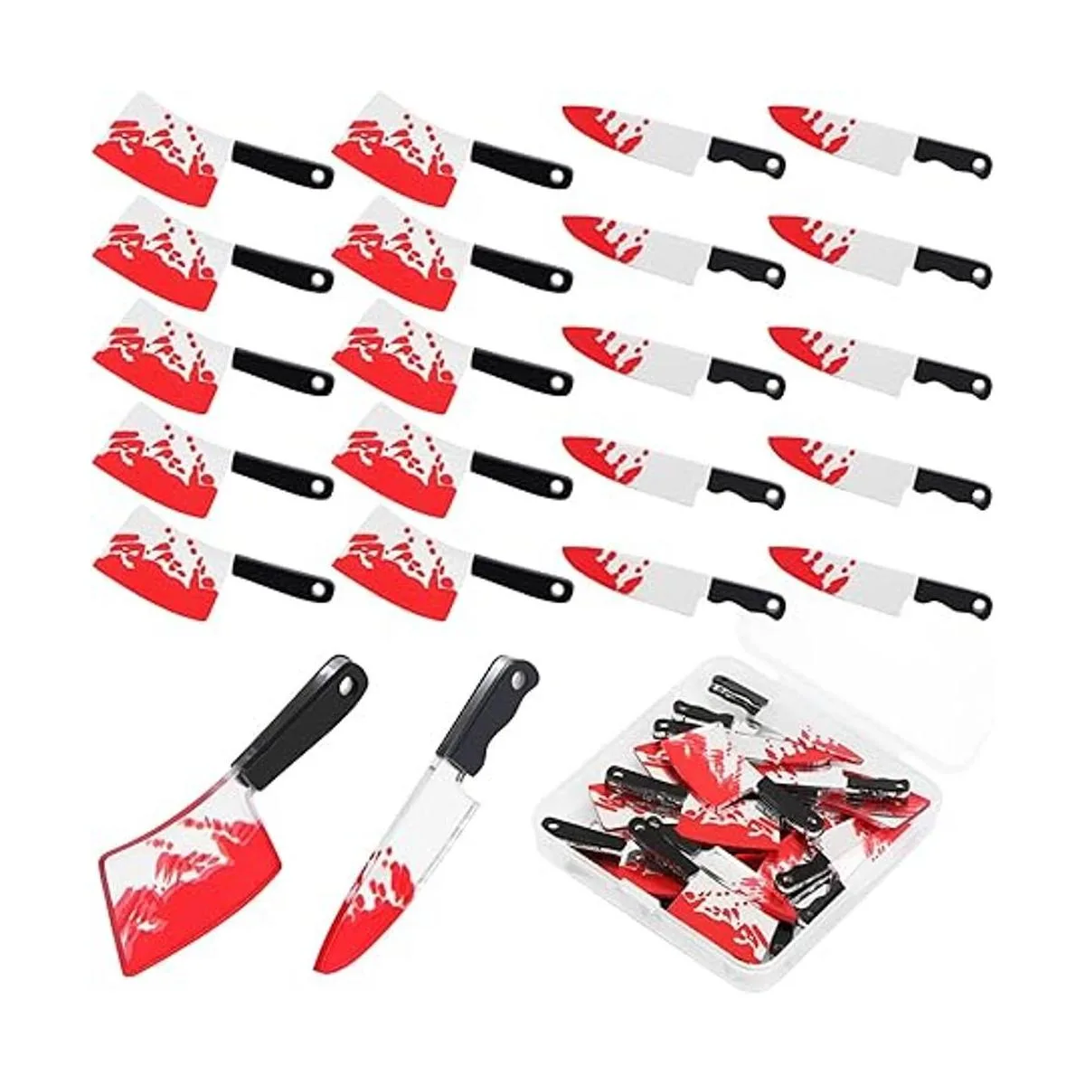 MIKIMIQI Juego de 20 dijes de cuchillos falsos colgantes_1
