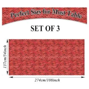 3 piezas de telón de fondo de pared de piedra roja de_2