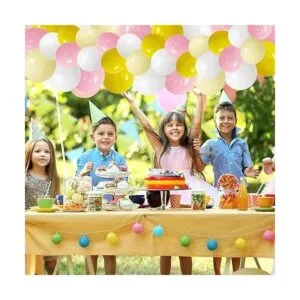 Kit de arco de guirnalda de globos rosa y amarillo_7