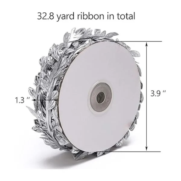 Cinta de hojas plateadas de 32.8 yardas cuerda de corte_2