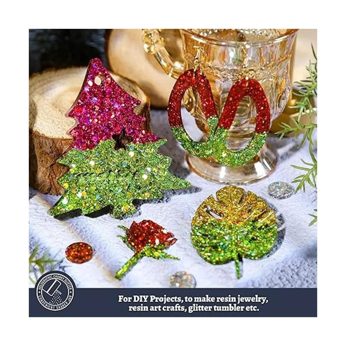 LEOBRO Brillantina de 5.64 onzas purpurina gruesa_4