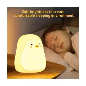 Linda luz nocturna de pingino Lámpara de animales con_3
