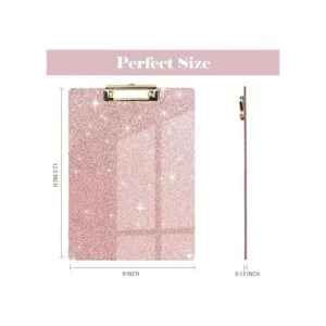 WAVEYU Portapapeles acrílico portapapeles rosa brillante_2