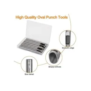 Boyistar Perforadora ovalada de 8 tamaños para cuero de 2_3