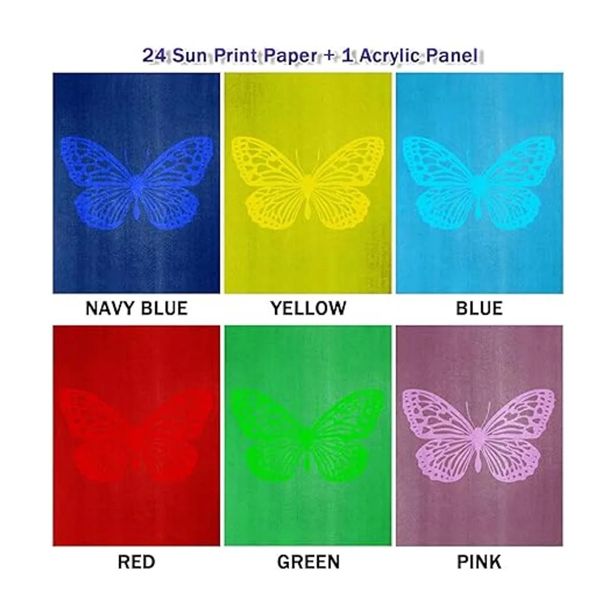 LIMOON Kit de papel colorido con estampado solar 24 hojas_3