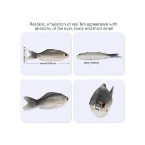 Gejoy 4 piezas de peces falsos de Halloween simulados de_3