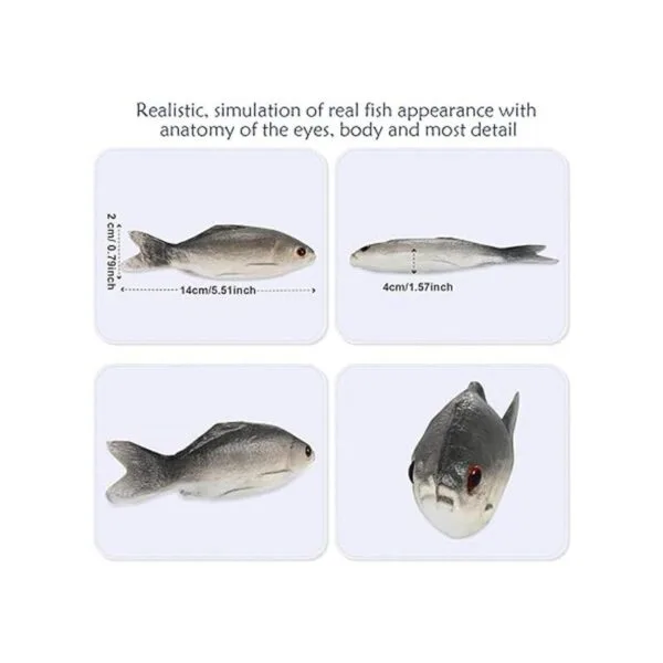 Gejoy 4 piezas de peces falsos de Halloween simulados de_3