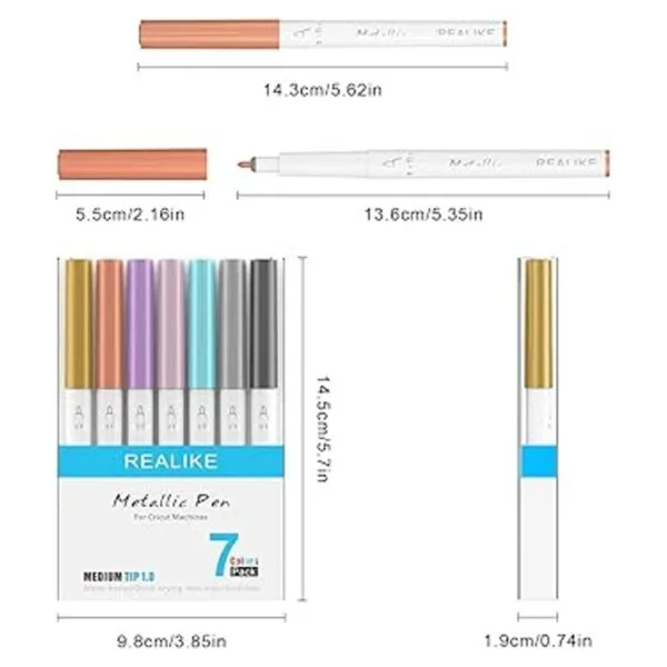REALIKE Bolígrafos metálicos para Cricut Maker_4