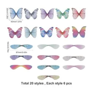 SUNNYCLUE 120 colgantes de alas de libélula de 20 estilos_2