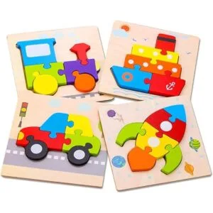 SKYFIELD Rompecabezas de madera para niños y niñas de 1_1