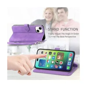 TopFunny Fundas para iPhone 14 tipo cartera para mujer con_5
