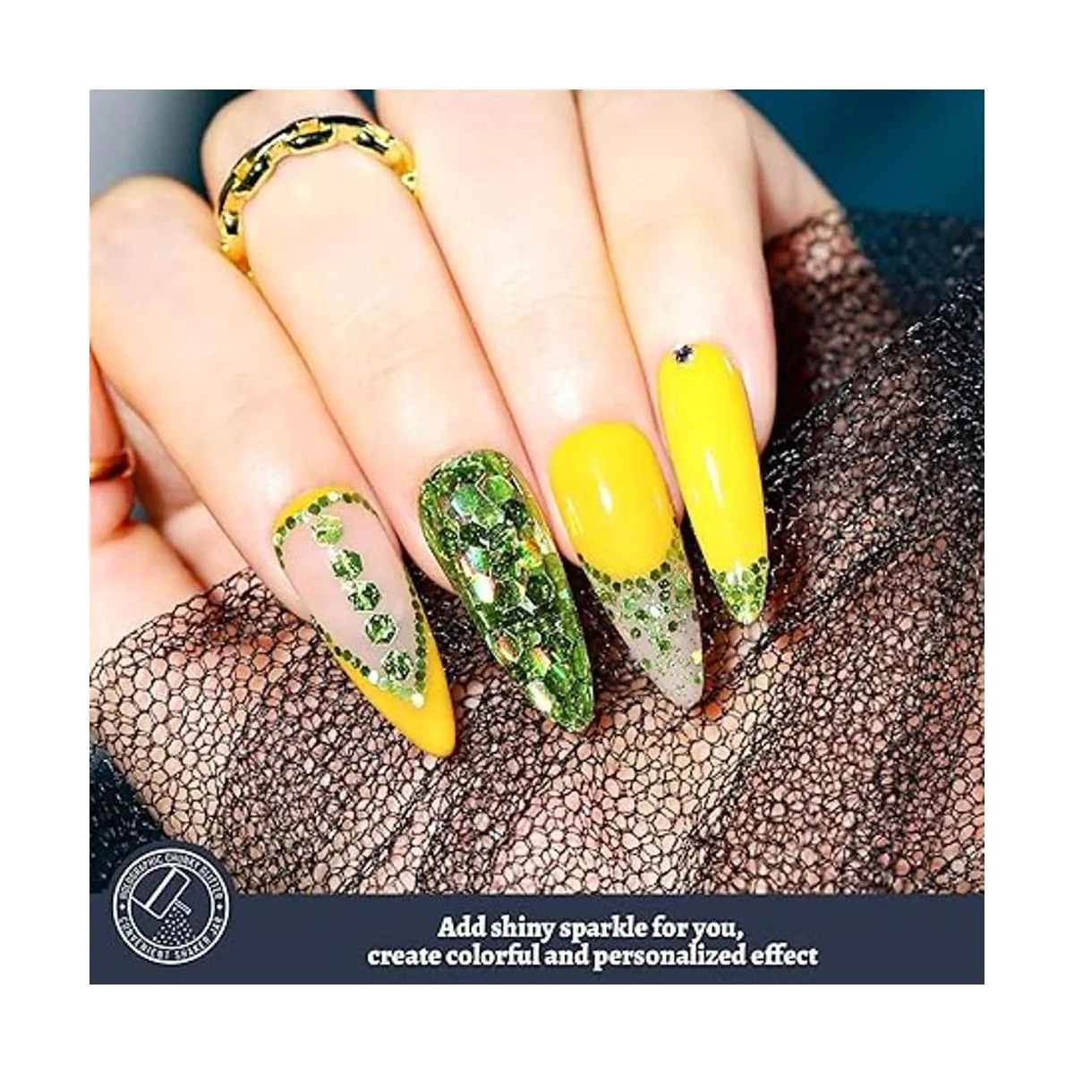 LEOBRO Brillantina de 5.64 onzas purpurina gruesa_6