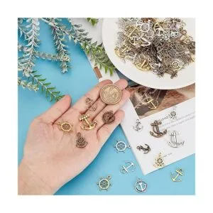 SUNNYCLUE 1 caja de 90 piezas de 15 estilos de dijes de_3