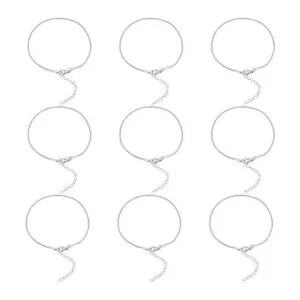 PH PandaHall 10 pulseras de cadena de serpiente de acero_1