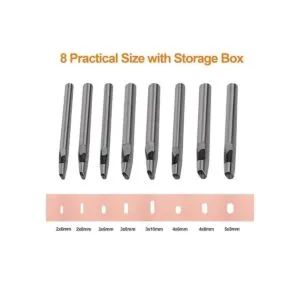 Boyistar Perforadora ovalada de 8 tamaños para cuero de 2_2