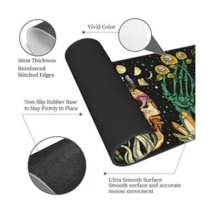 Alfombrilla de mouse para juegos de mariposas con forma de_4