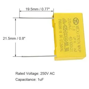 uxcell Condensador de seguridad polipropileno 1uF 275_3