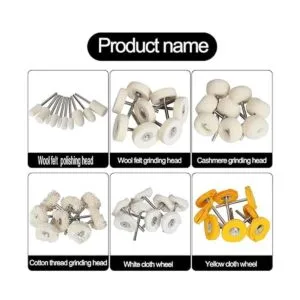 Juego de ruedas de pulido de 1 pulgada de fieltro de lana_3