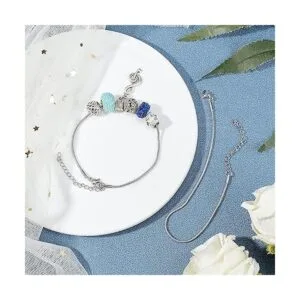 PH PandaHall 10 pulseras de cadena de serpiente de acero_3