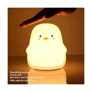 Linda luz nocturna de pingino Lámpara de animales con_2