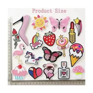 MISDONR 30 parches bordados rosas para planchar de varios_5