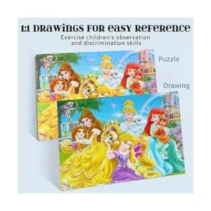 MZZOTOY Rompecabezas de princesa para niños de 4 a 8 años_3