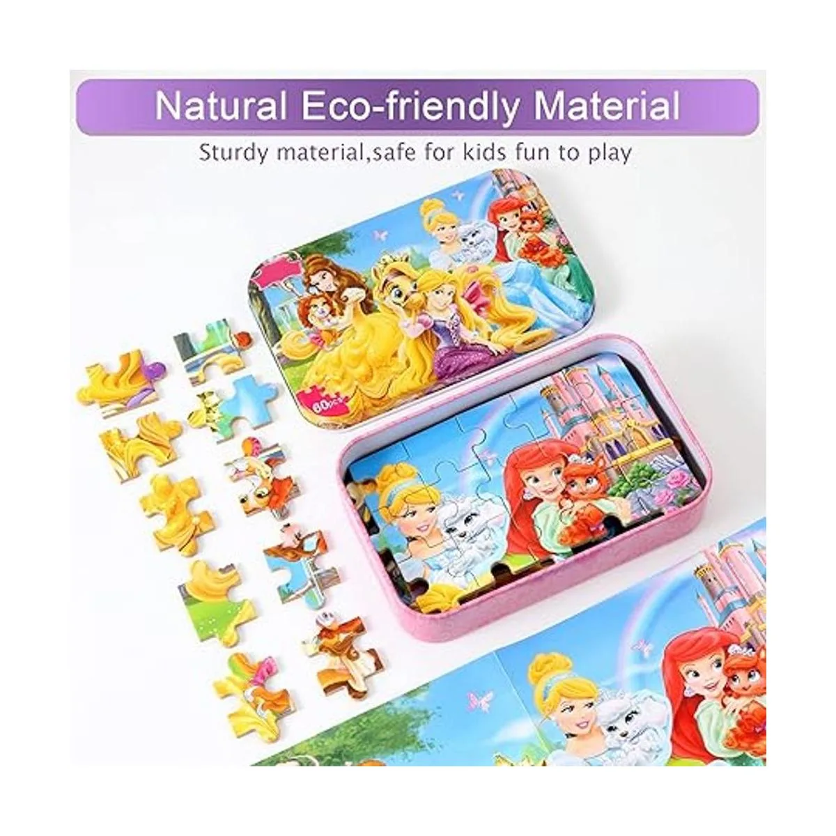 MZZOTOY Rompecabezas de princesa para niños de 4 a 8 años_2