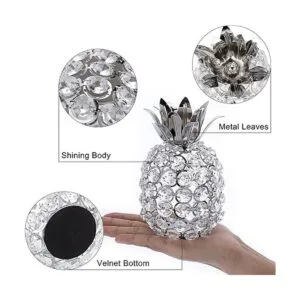 JUXYES Adornos de piña con cuentas de cristal brillantes_4