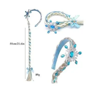 2 pelucas largas trenzadas de princesa peluca Rapunzel_6