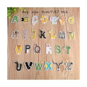 Parches para planchar 26 piezas AZ alfabeto en forma de_2
