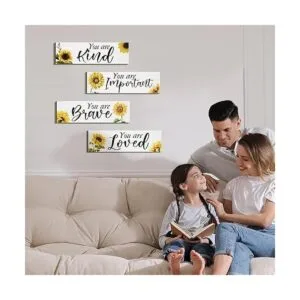 4 piezas de girasoles inspiradores para pared regalos de_4