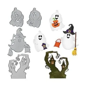 ALIBBON 2 troqueles de Halloween para hacer tarjetas y_1
