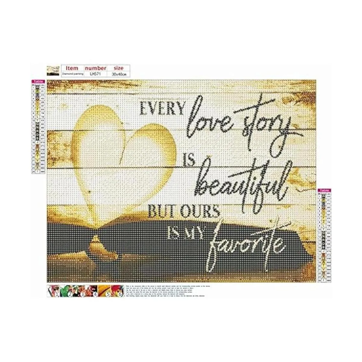 Kits de pintura de diamantes con cita romántica kit de_2