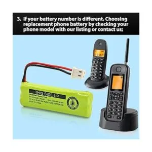 BT183482BT283482 2.4V 600mAh NiMH Batería de teléfono_4